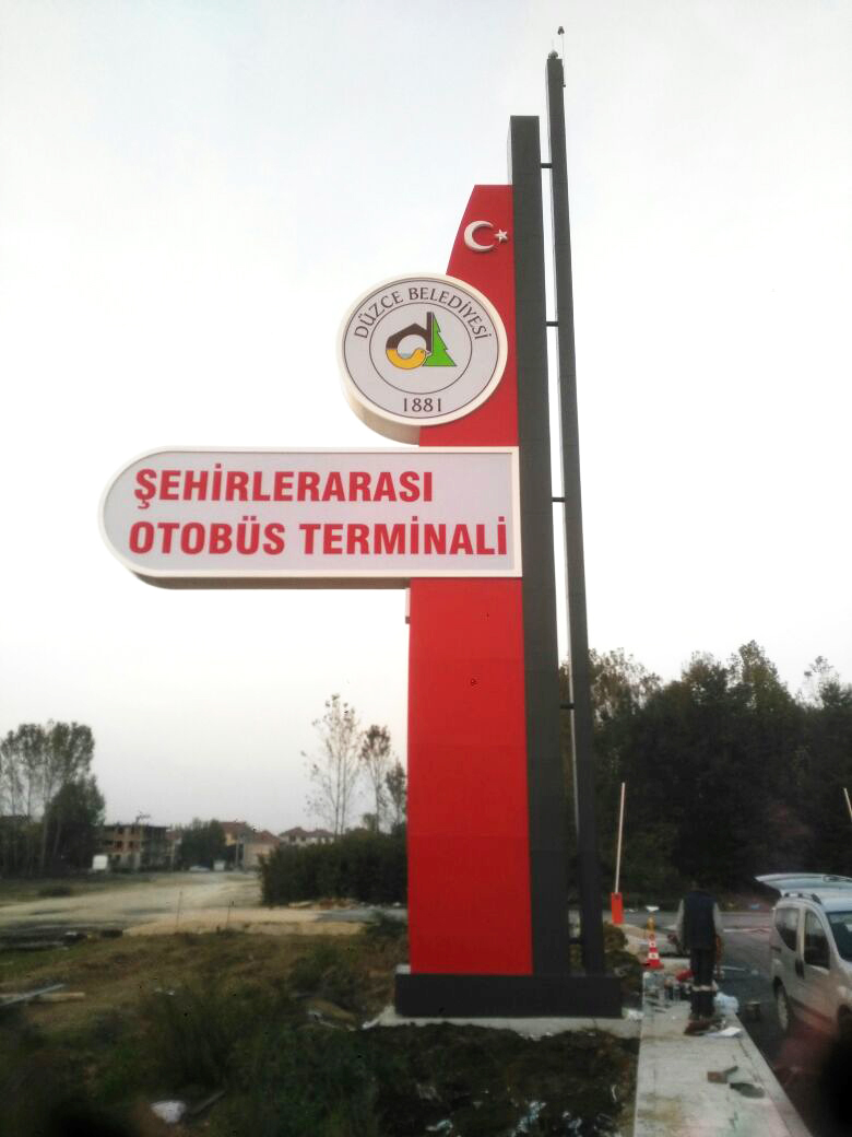 OTOBÜS TERMİNALİ - DÜZCE TOTEM TABELA